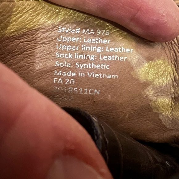 Madewell | The Clair Lace-Up Boot in Croc Embossed Leather Brown Sz 8 - Picture 10 of 11